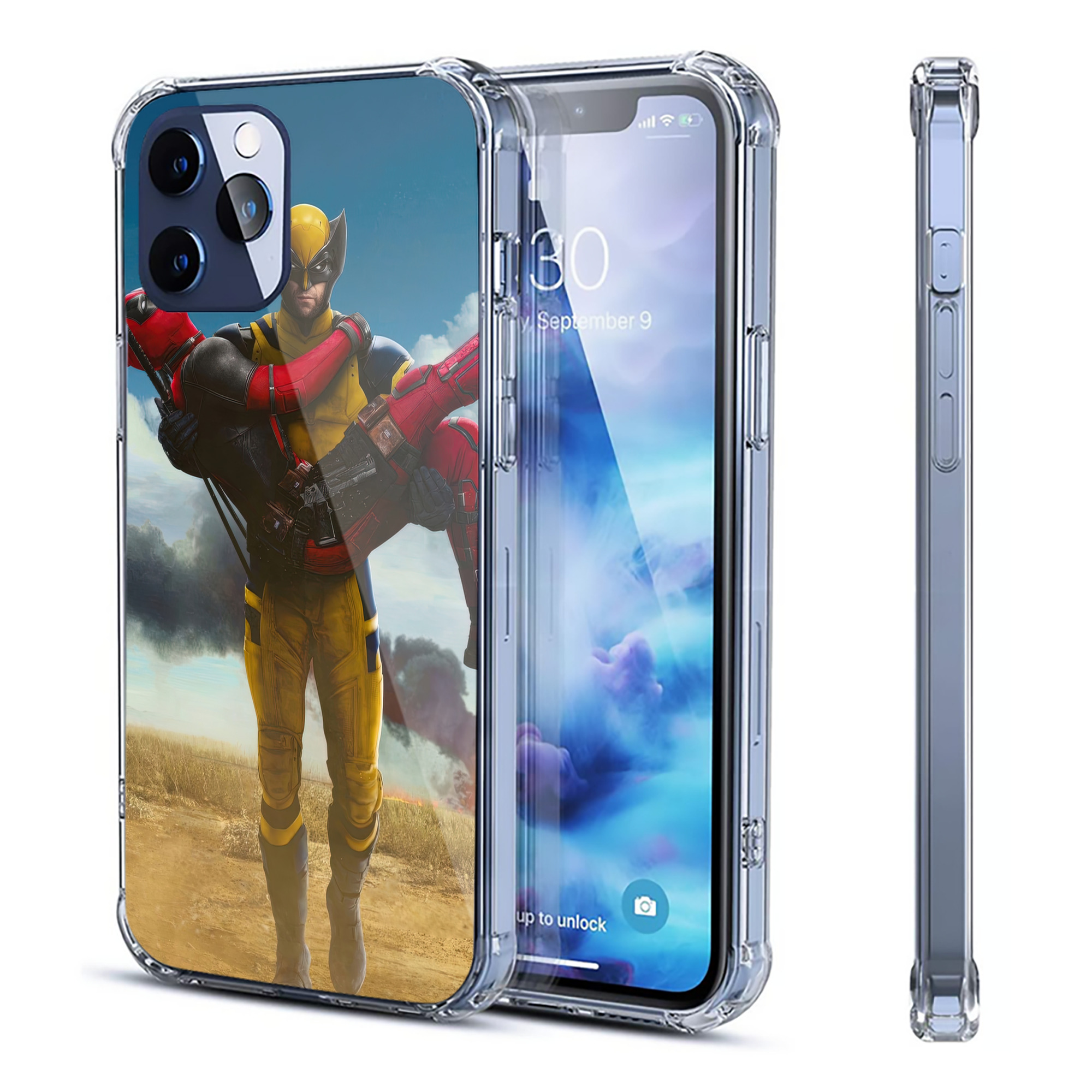 （画像用） Deadpool デッドプール 【iPhone 12シリーズ対応】透明スマホケース（クリアソフトケース）